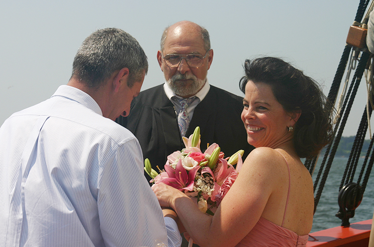 salem ma wedding, wedding on the schooner fame